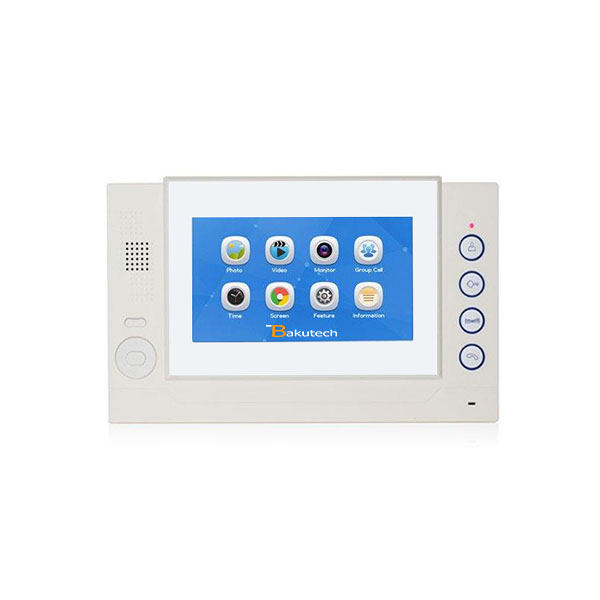 Görüntülü Qapı Zəngi - (Domofon) Monitor 722 Ağ