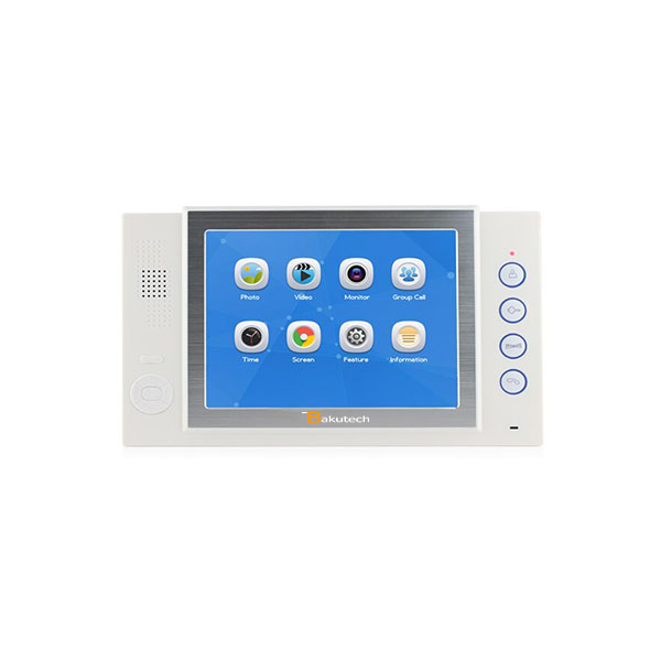 Görüntülü Qapı Zəngi - (Domofon) Monitor Baku 801 Ağ