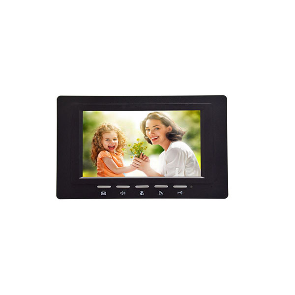 Görüntülü Qapı Zəngi WJ 722 Qara 7 Düym Monitor Domofon Baku Tech